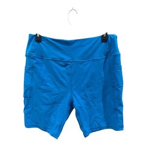 Kayrth Women’s Swim Shorts XXL Vivid Blue Pockets NWT
